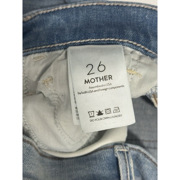 MOTHER The Insider Crop Step Fray Jeans Womens 26 Shake Well Made In USA - Picture 7 of 9